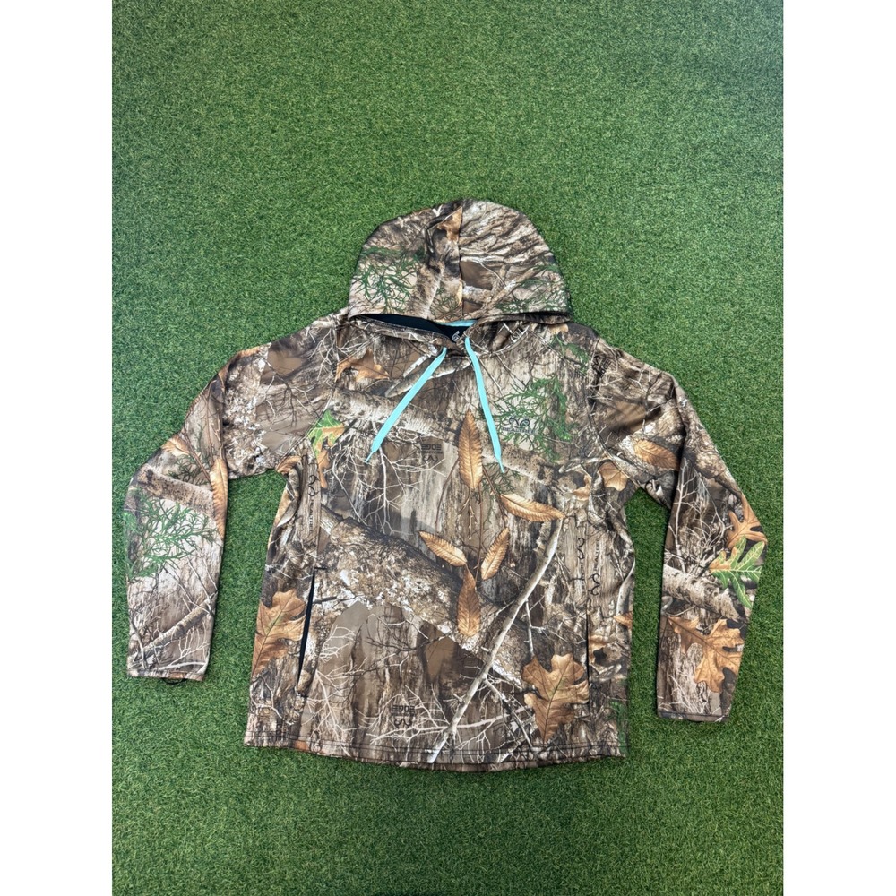 Realtree Edge Camo Hoodie Youth Large 12-14‎ Brown Forest Camouflage Pullover